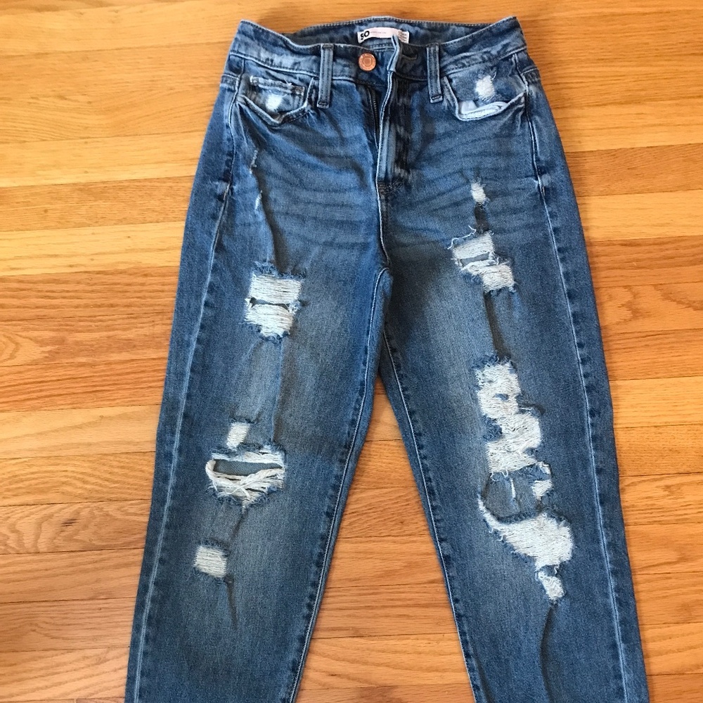 Girls ripped jeans